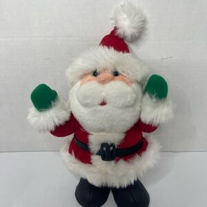 Stuffins Plush Festive Santa Claus Plush Decor - Red, Green, and White